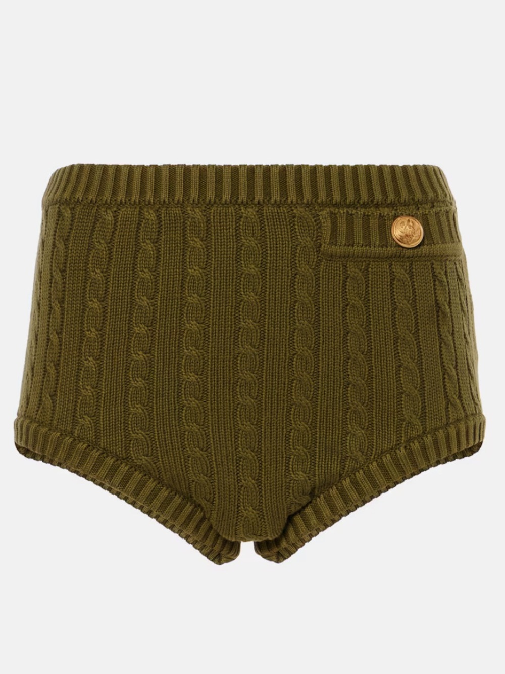 Chloe cable knit cotton blend shorts xs